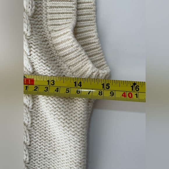 WILFRED Cream Cable Knit Sweater Vest Merino Wool/ Cotton Blend XS - Picture 9 of 10